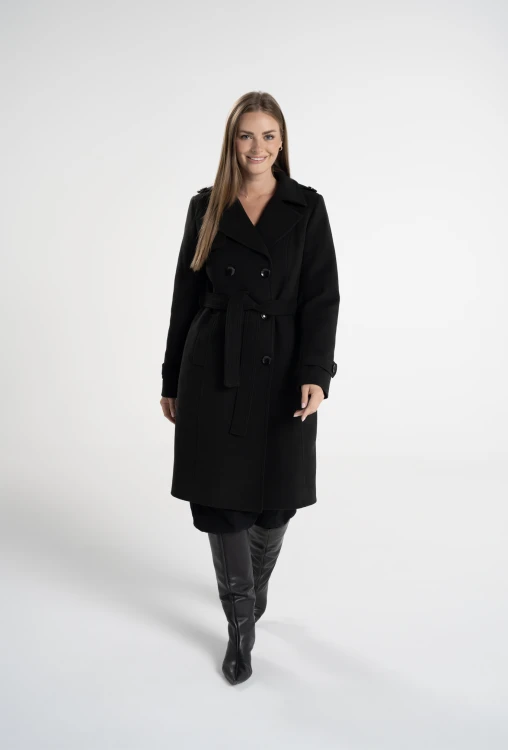 Monika trencz flausz czarny #2