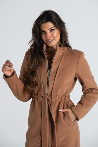 Kaja krótka flausz camel #1