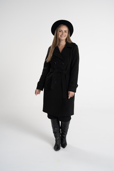 Monika trencz flausz czarny